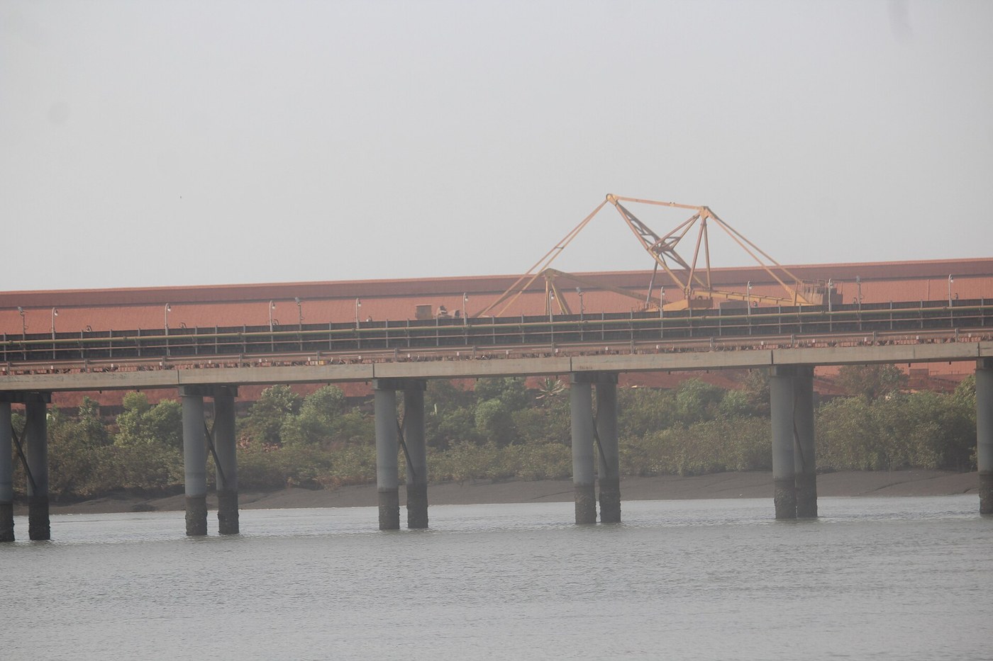 Terminal minéralier et convoyeur de minerai à Kamsar, Guinée